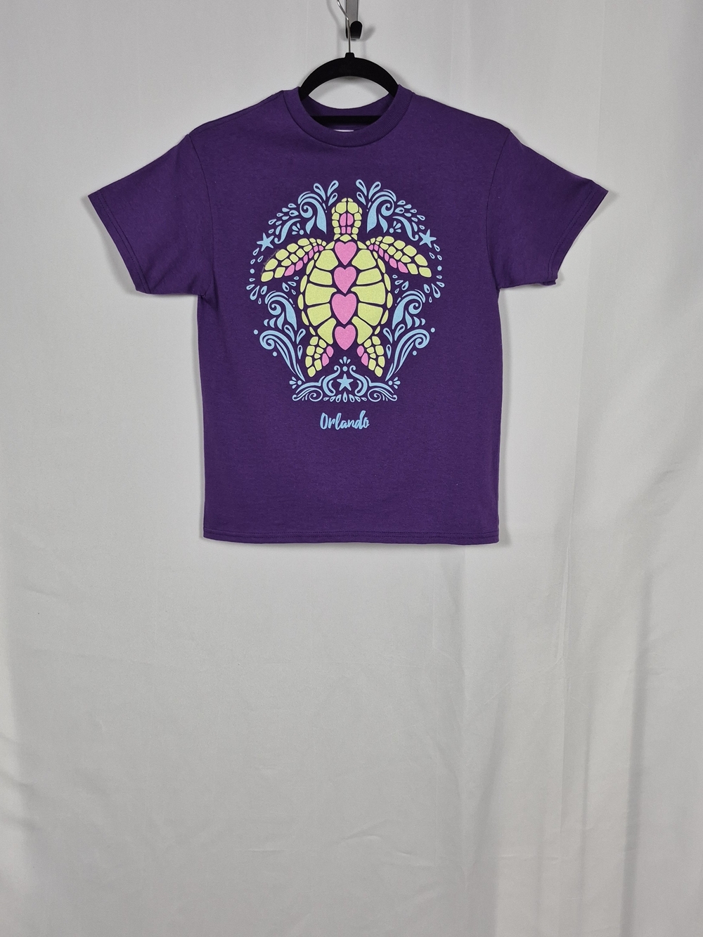 Delta Pro Weight Orlando Purple Sea Turtle Graphic T-Shirt – Youth S